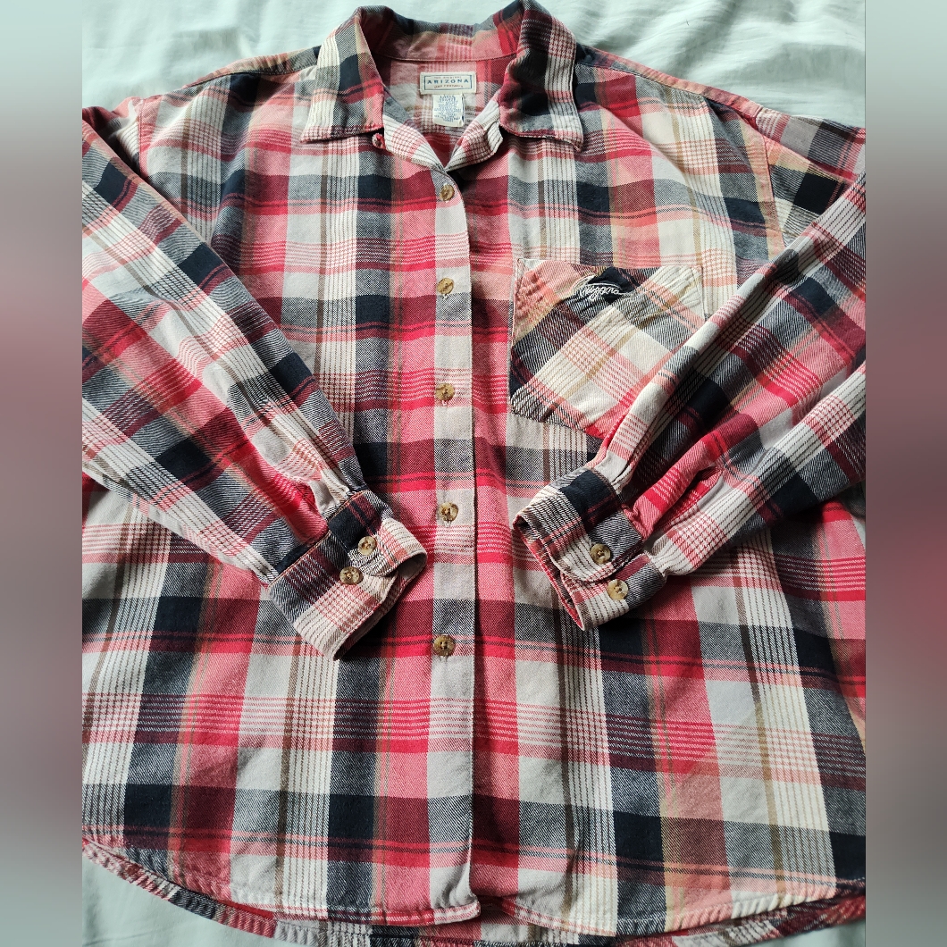 Ladies Arizona Button Up Shirt Size Large Long Sleeves Smoke Free Home